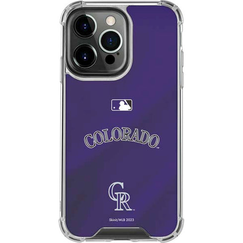 MLB Colorado Rockies Alternate/Away Jersey iPhone 15 Pro Clear Case